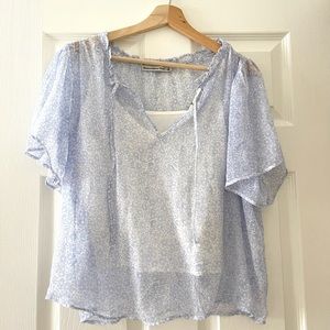 Abercrombie & Fitch sheer flowy floral top small